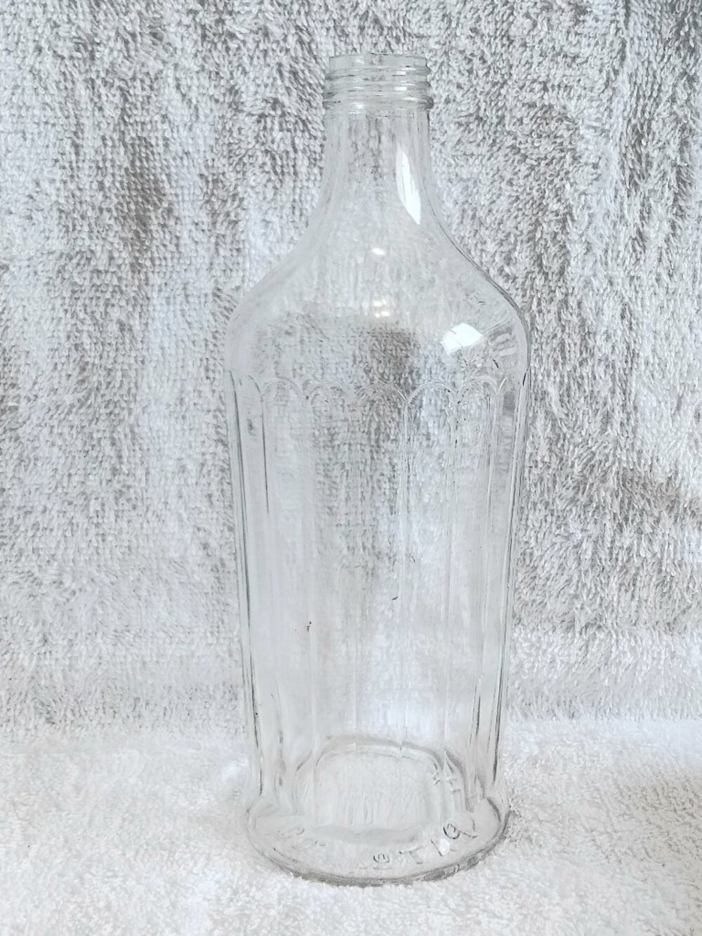 Vintage 10" Clear Glass Heinz 57 Bottle with MM's in As Seen Condition!!